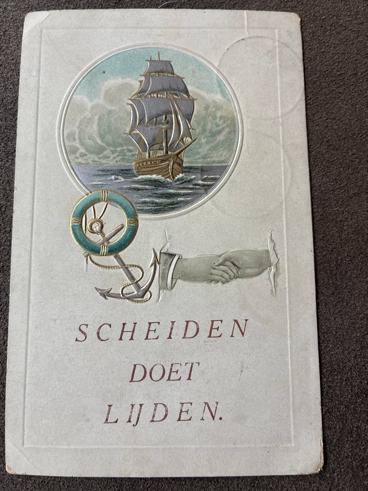 Oude Ansichtkaart: Scheiden Doet Lijden (1900-1920), Ophalen of Verzenden, Voor 1920, Gelopen