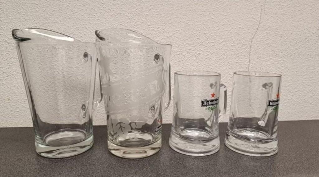 Bierglazen Heineken pullen pitchers nieuw, Verzamelen, Glas en Borrelglaasjes, Ophalen, Nieuw, Bierglas