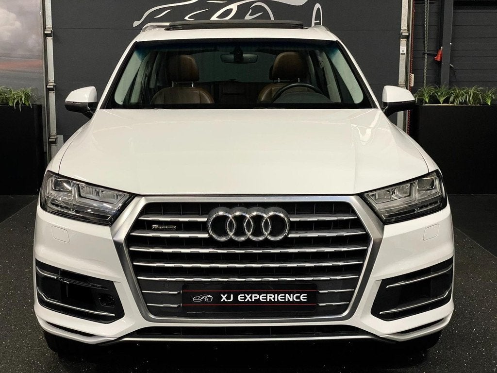 Audi Q7 2.0 TFSI Quattro 45 TFSI Panoramadak Leder CarPlay E, Auto's, Audi, Automaat, Gebruikt, Wit, Leder