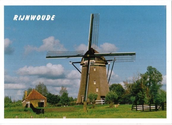 (ZH337) Ansichtkaart Hazerswoude Rietveldse Molen, Ophalen of Verzenden, 1980 tot heden, Ongelopen, Zuid-Holland