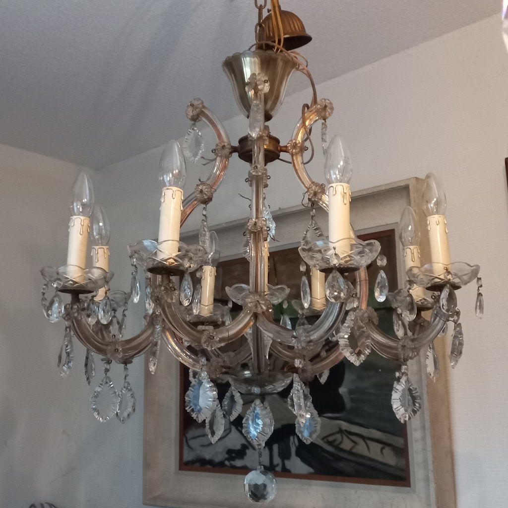 Antiek Hanglamp antiek kristal  groot model, Antiek en Kunst, Antiek | Lampen, Ophalen