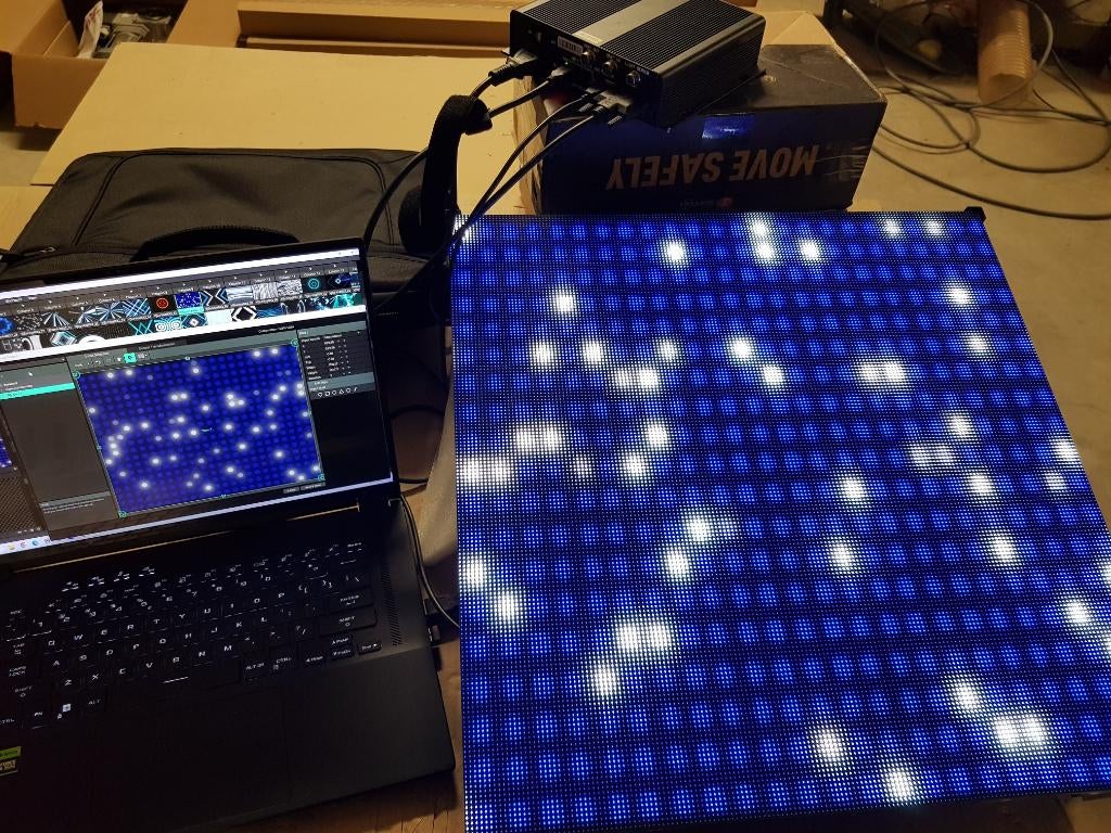 LED Scherm Set 50x50cm plus Sending card, Muziek en Instrumenten, Licht en Laser, Ophalen, Zo goed als nieuw, Licht