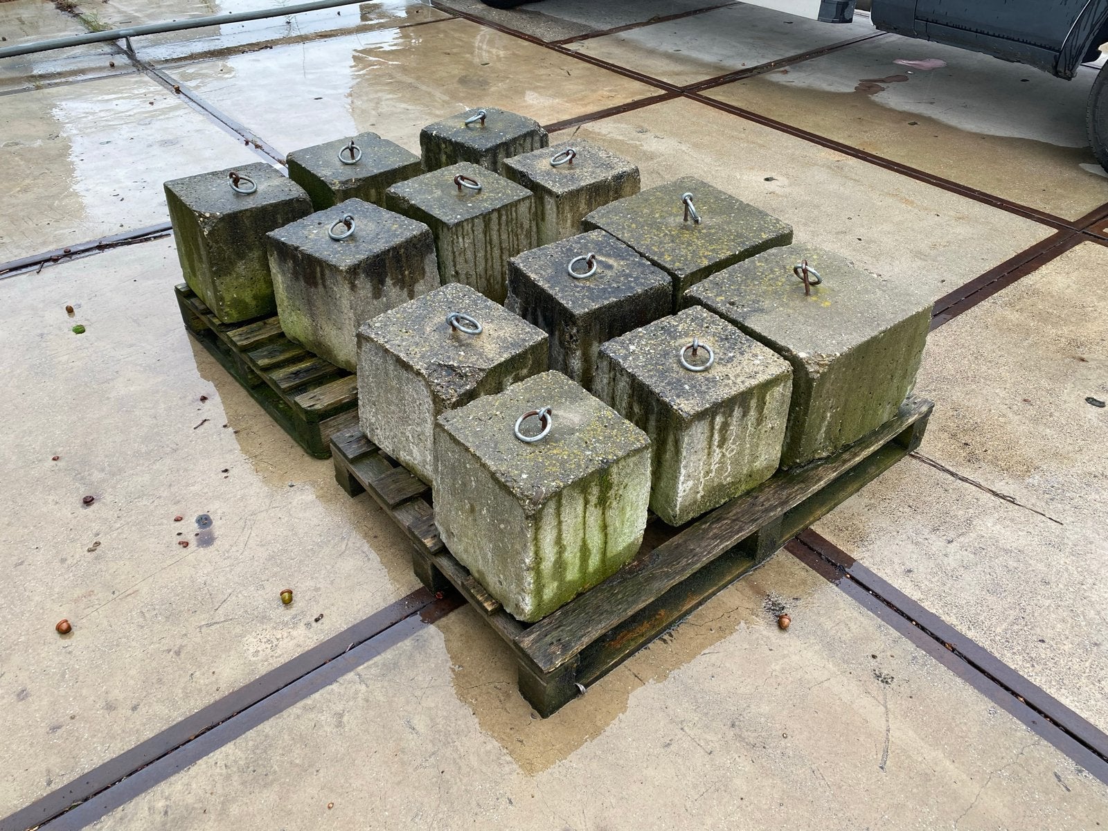 Gewichten/ballast blokken, Ophalen, Gebruikt