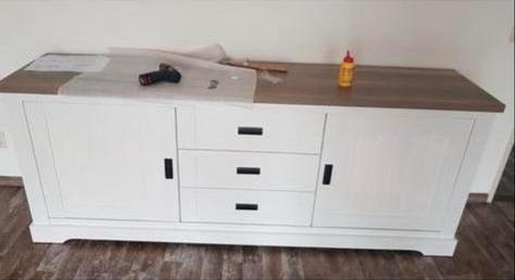 Dressoir en Buffetkast, Huis en Inrichting, Ophalen, Gebruikt, 200 cm of meer, Met lade(s)