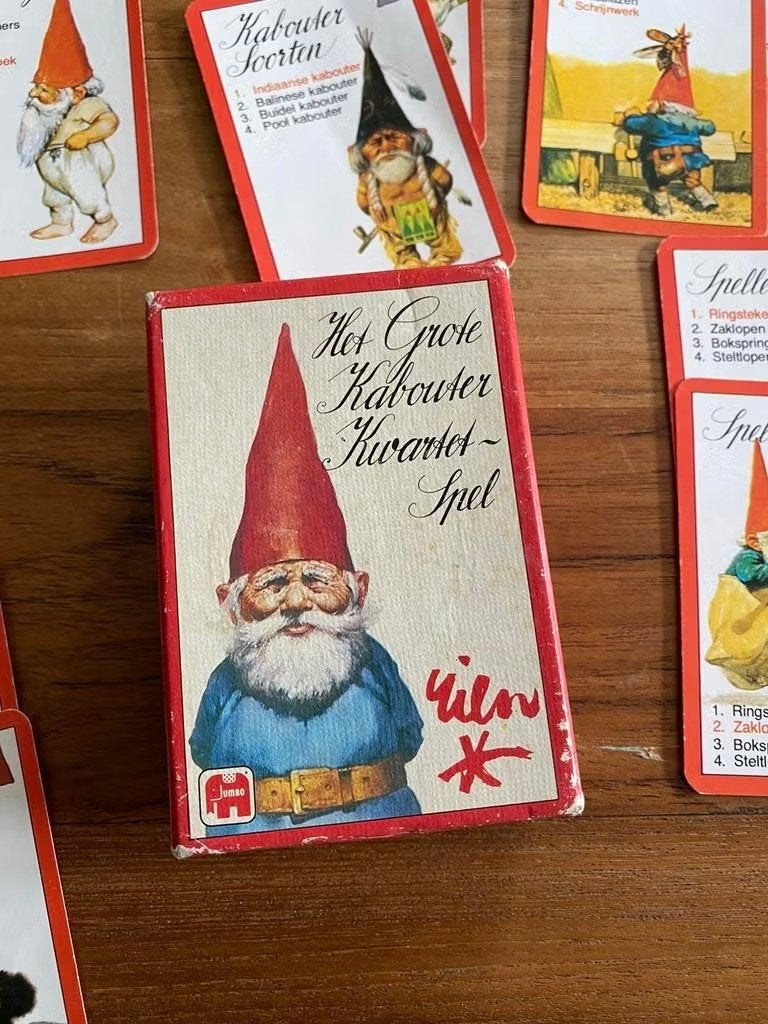 Het grote kabouter kwartet spel - rien poortvliet, Ophalen of Verzenden, Gebruikt, Kwartet(ten)