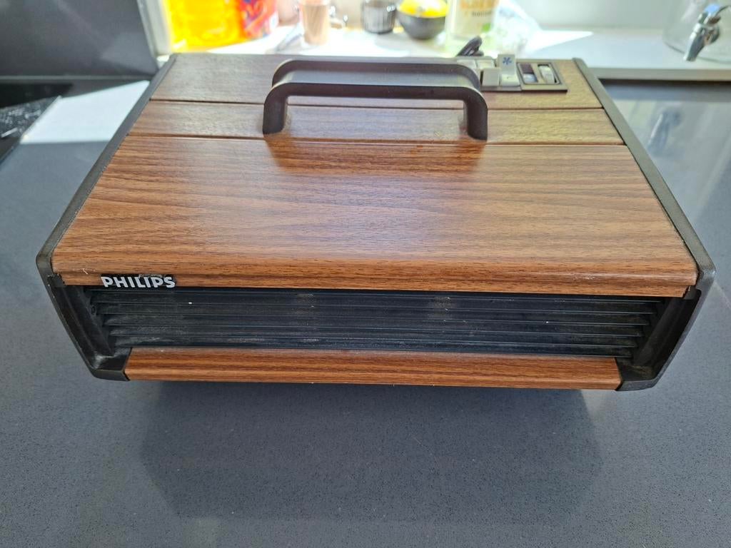 Vintage Philips tafelverwarming / convector - Houtlook 1970, Huis en Inrichting, Kachels, Ophalen of Verzenden, Gebruikt, Elektrisch