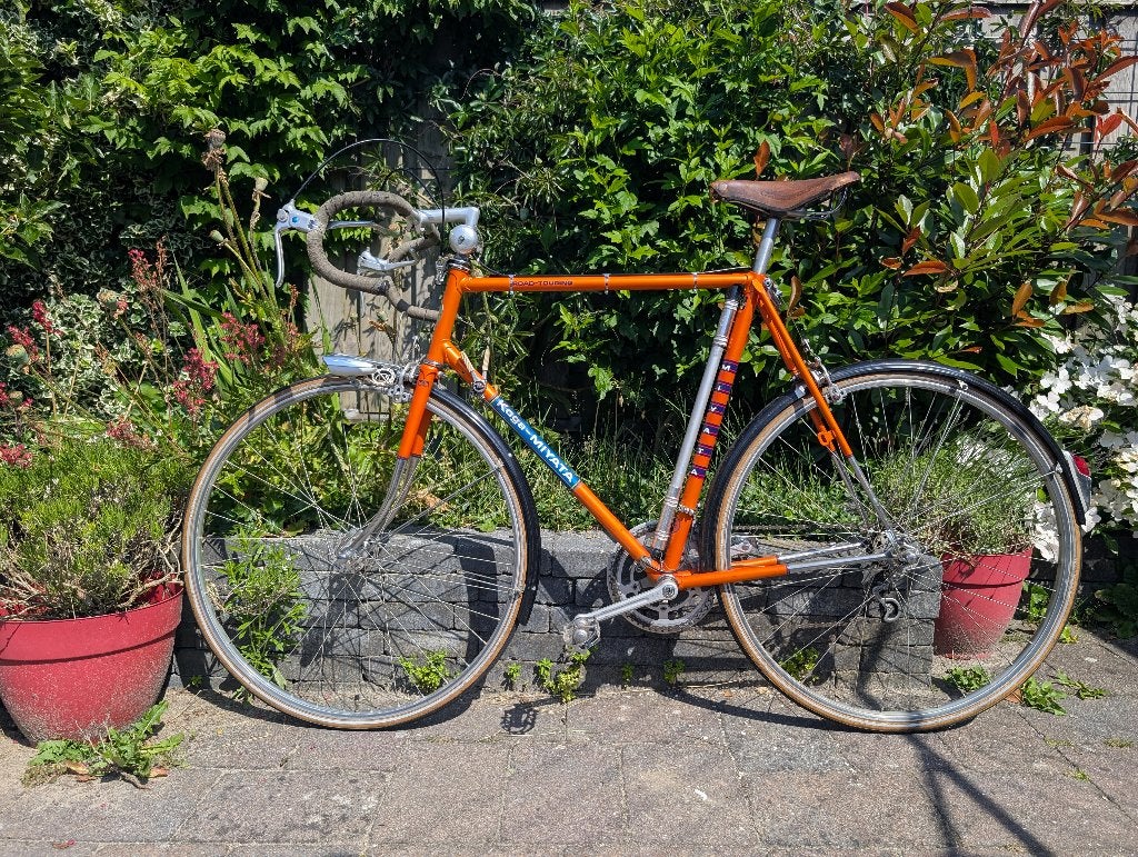 Koga Miyata Road (Gents) Touring 61cm 1975 met Brooks zadel, Ophalen, Jaren '60 of nieuwer, Velgrem, Koga myata