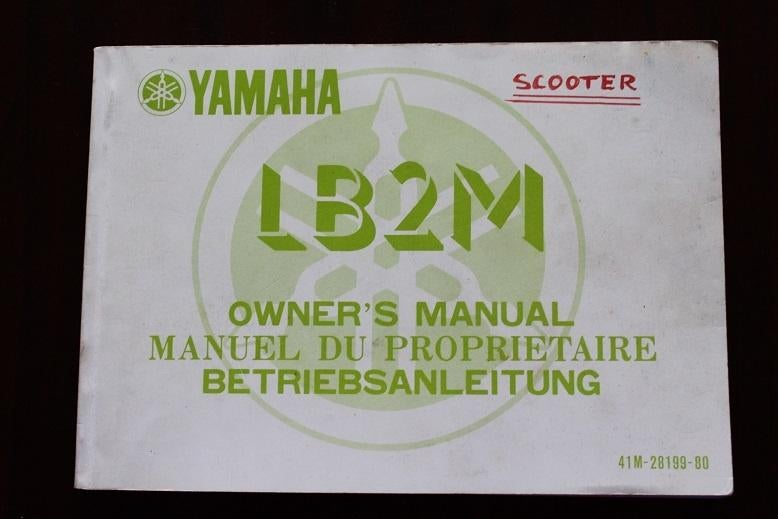 Yamaha LB2M Chappy 1984 owner's manual  betriebs anleitung, Ophalen of Verzenden, Gebruikt