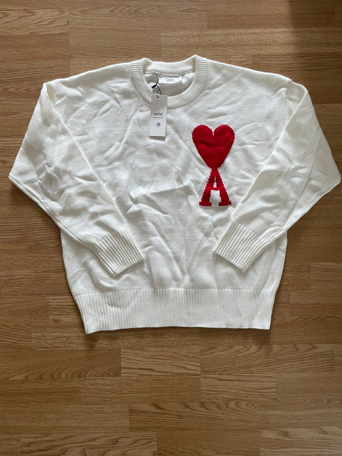 Ami Paris trui, Maat 48/50 (M), Ami Paris, Wit, Nieuw