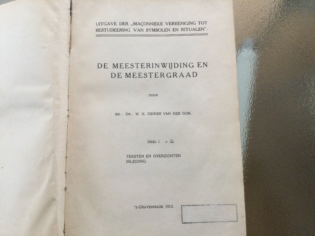Boek Vrijmetselarij, Boeken, Gelezen, Overige religies, Ophalen of Verzenden, Dr. W.H. Denier van der Gon