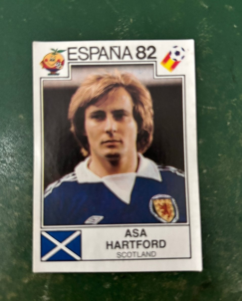 Panini plaatje Asa Hartford Schotland WK 82, Ophalen of Verzenden