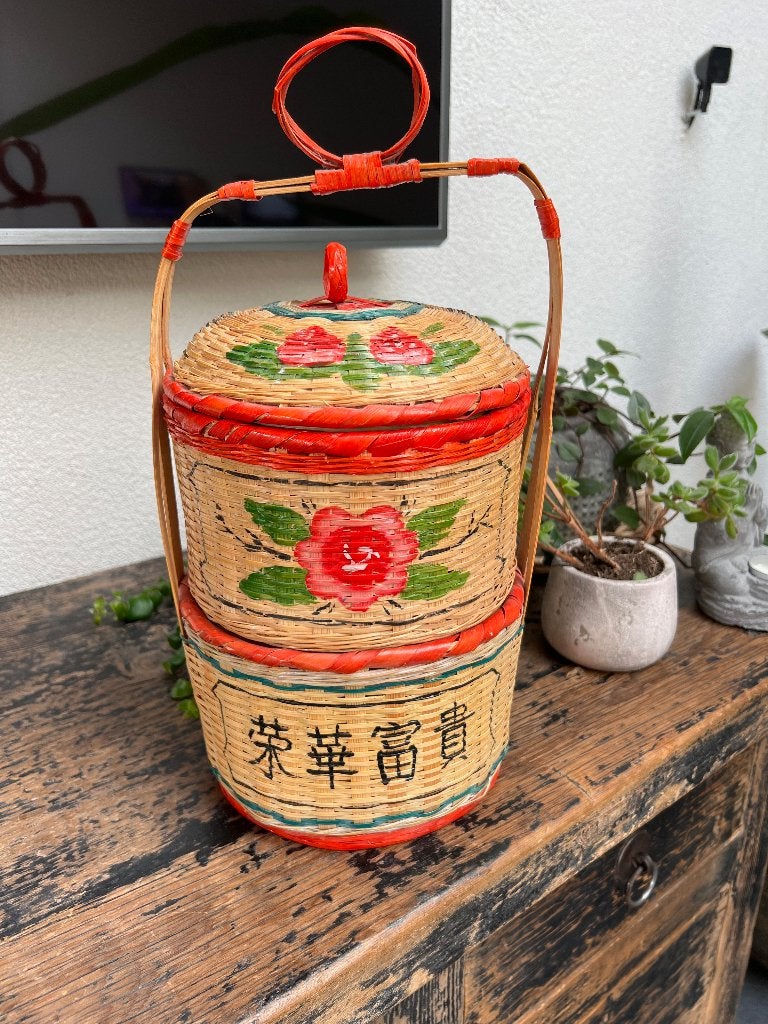 Chinese rijst pot mand chinees vintage oud Aziatisch, Verburgt Vintage, Mand, Ophalen of Verzenden, Schipluidenlaan 20 5035KJ Tilburg