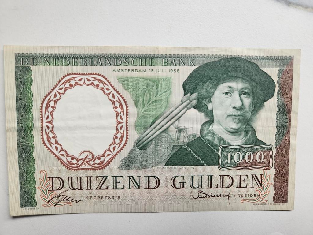 1000 gulden rembrandt 1958, Postzegels en Munten, Bankbiljetten | Nederland, Ophalen of Verzenden