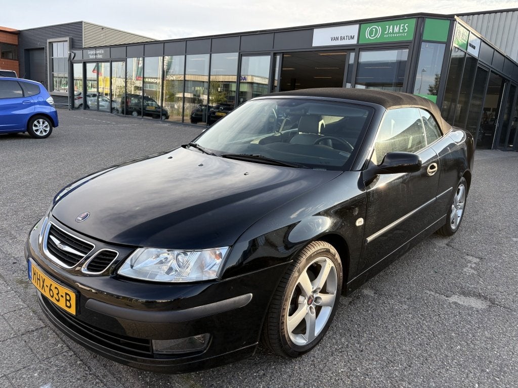 Saab 9-3 Cabrio 1.8t Vector TX L. Ed (bj 2006, automaat), Auto's, Automaat, Gebruikt, 4 stoelen, Zwart