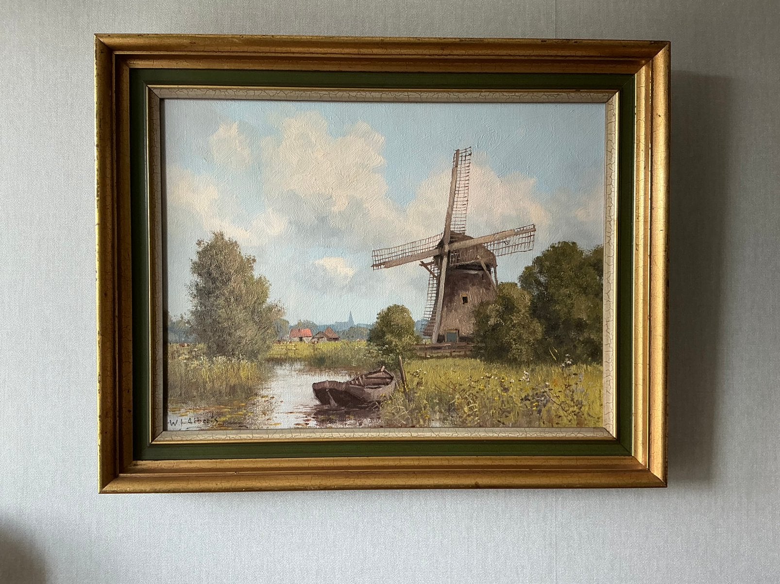 Volgens W.J.Alberts, 1 van de mooiste., Ophalen, Doek, Realistisch, Bijzondere lijst