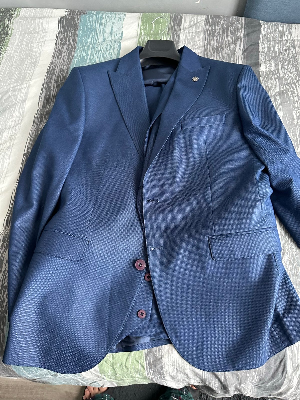 Jivensi Herenpak - Blauw, Maat 52 (L) 3 delig, Ophalen, Zo goed als nieuw, Maat 52/54 (L), Blauw