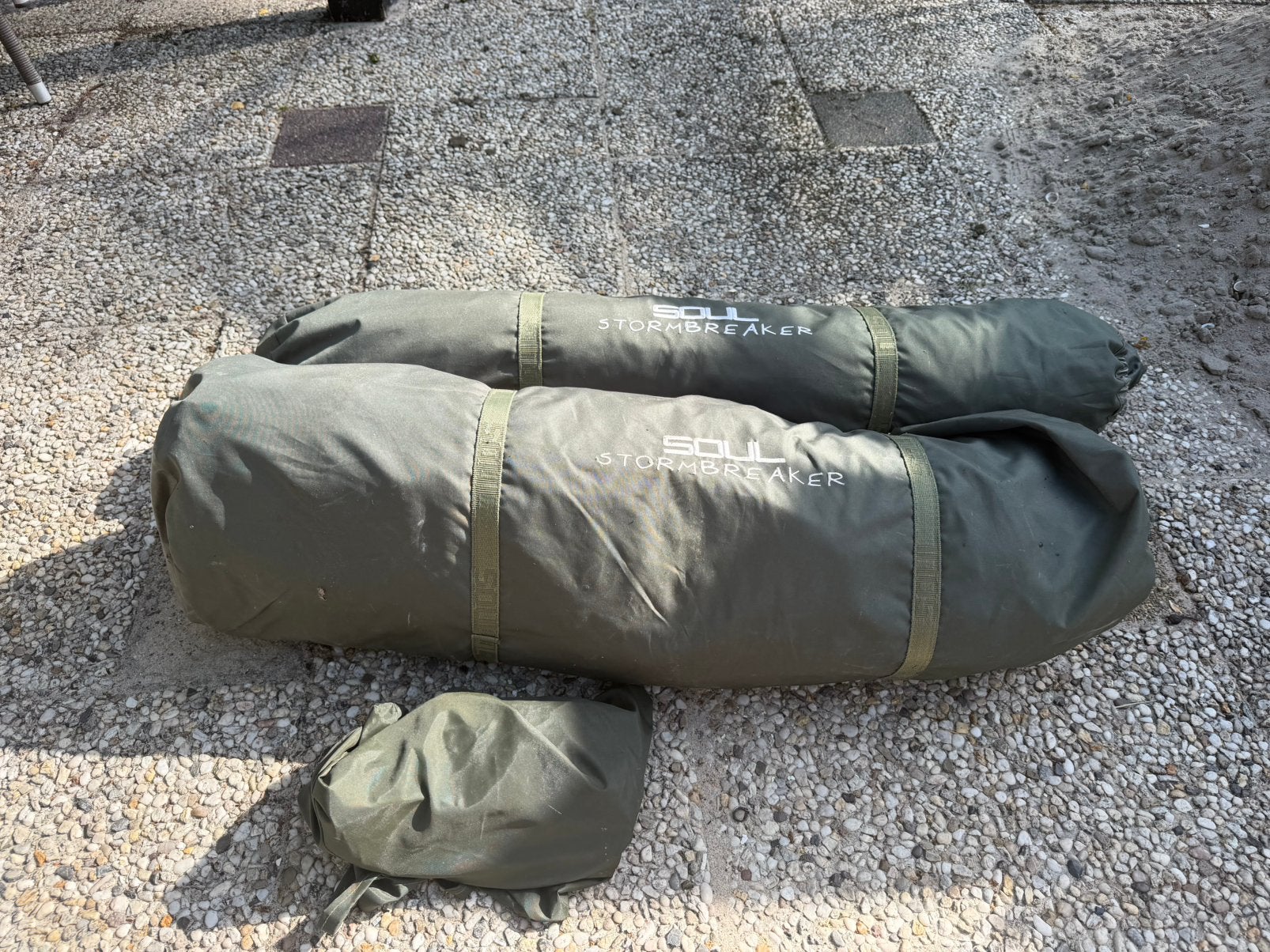 Soul stormbreaker karper tent binnen en buiten tent 2 pers, Ophalen of Verzenden, Gebruikt, Overige typen