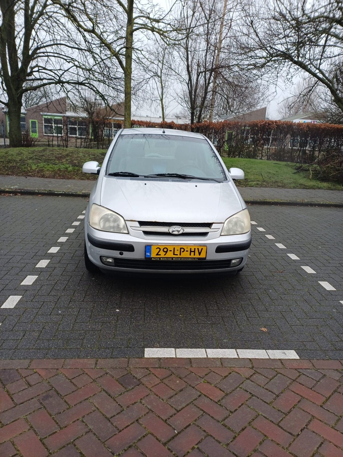 Hyundai Getz 1.3 3DRS 2003 Grijs, Auto's, Voorwielaandrijving, 450 kg, 40 €/maand, 4 cilinders