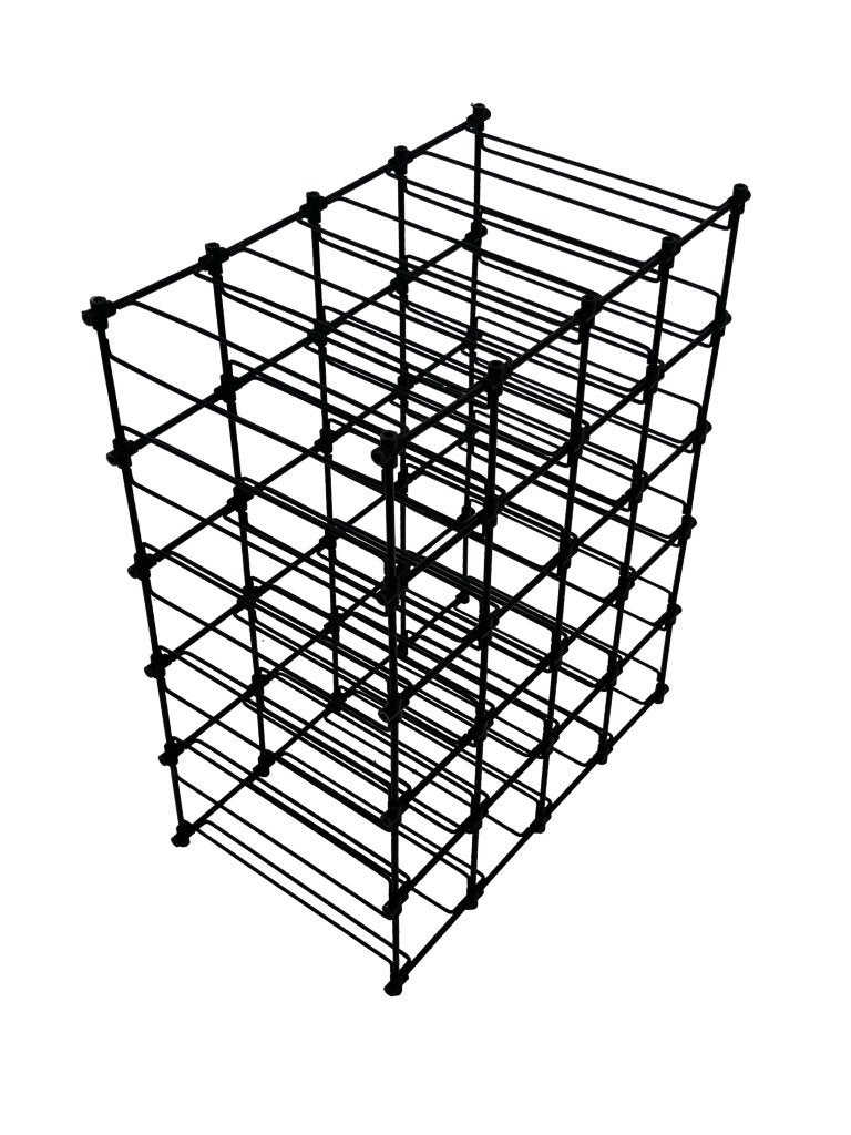 Vintage Wijnrek Modulair Metaal Jaren 80 Minimalistisch, Ophalen, Gebruikt, Vintage wijnrek, 15 tot 25 flessen