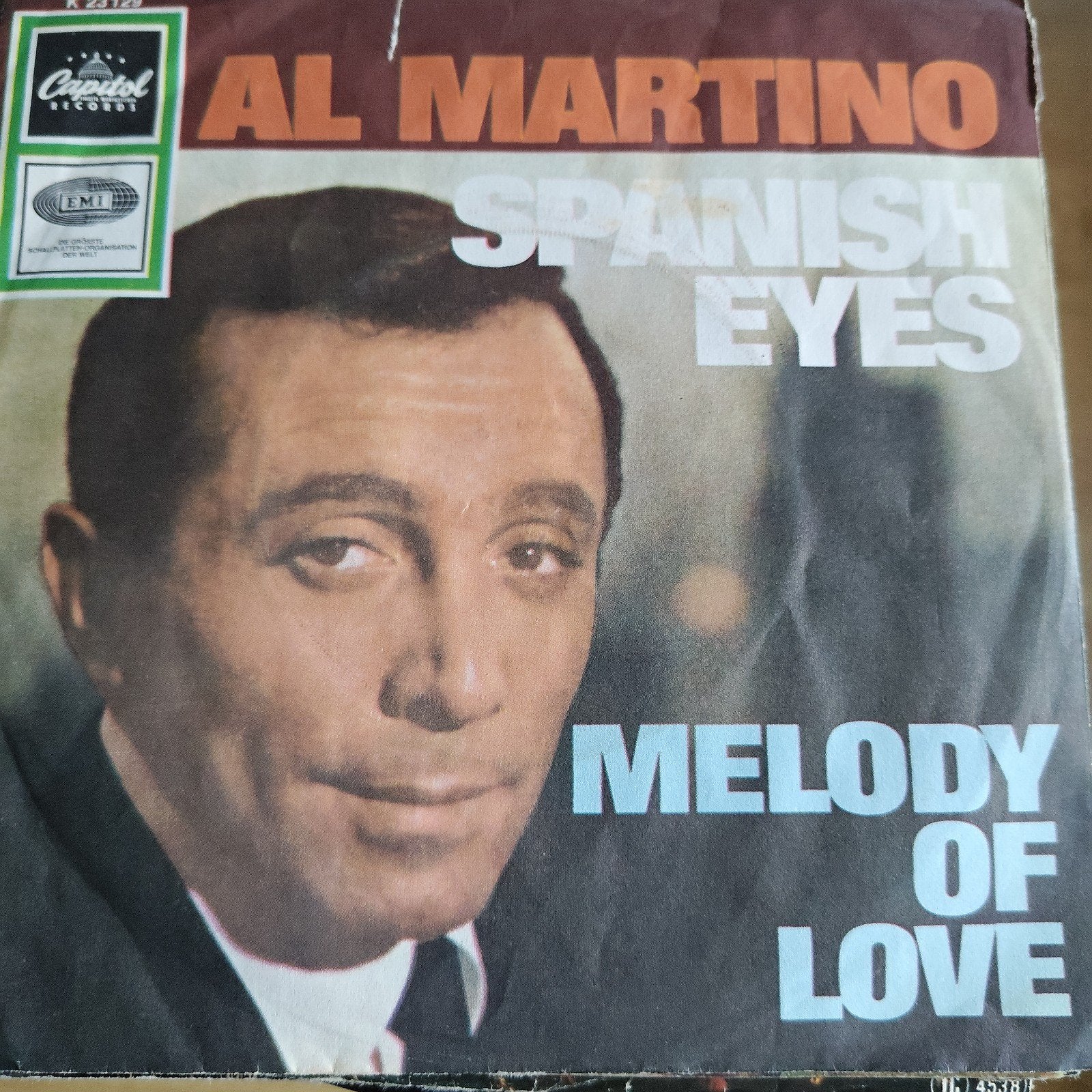 Al Martino - Spanish Eyes / Melody of Love (Single), Ophalen of Verzenden, Gebruikt, Pop