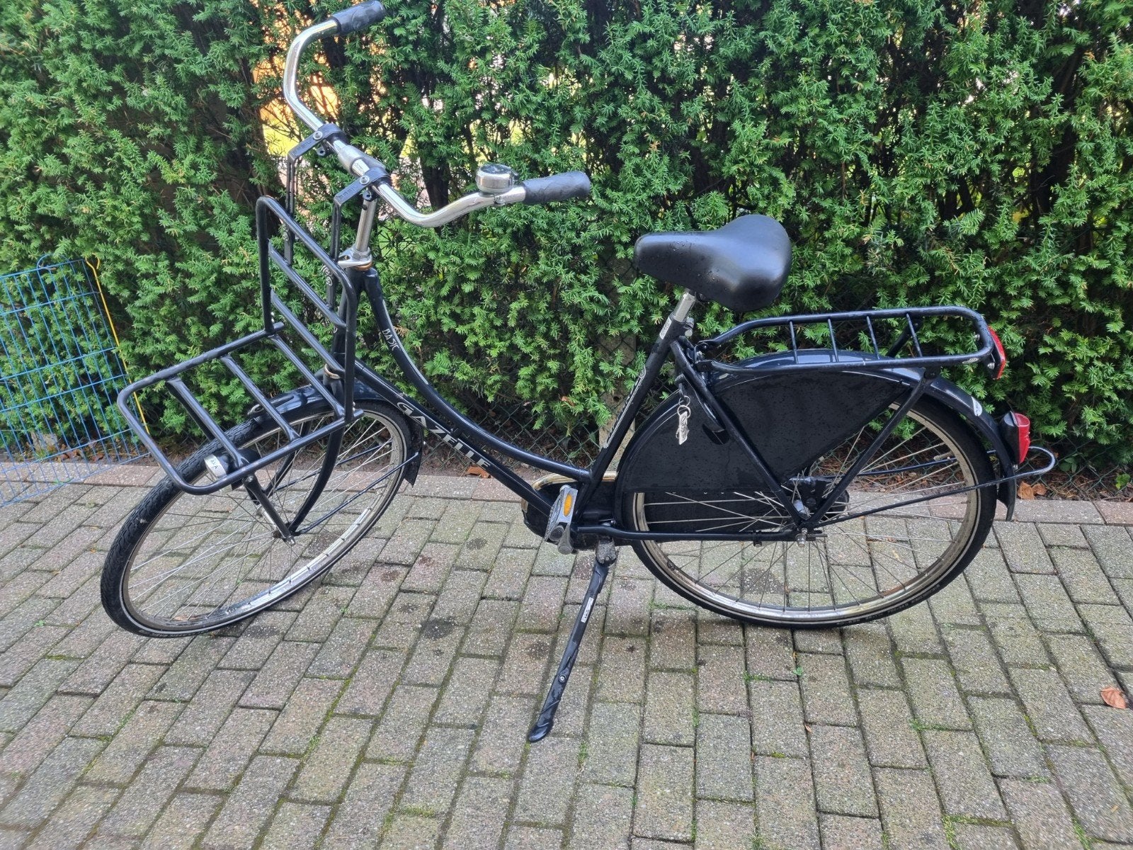 Gazelle transportfiets met voordrager - Zwart, Ophalen, Terugtraprem, Gazelle, 53 tot 56 cm