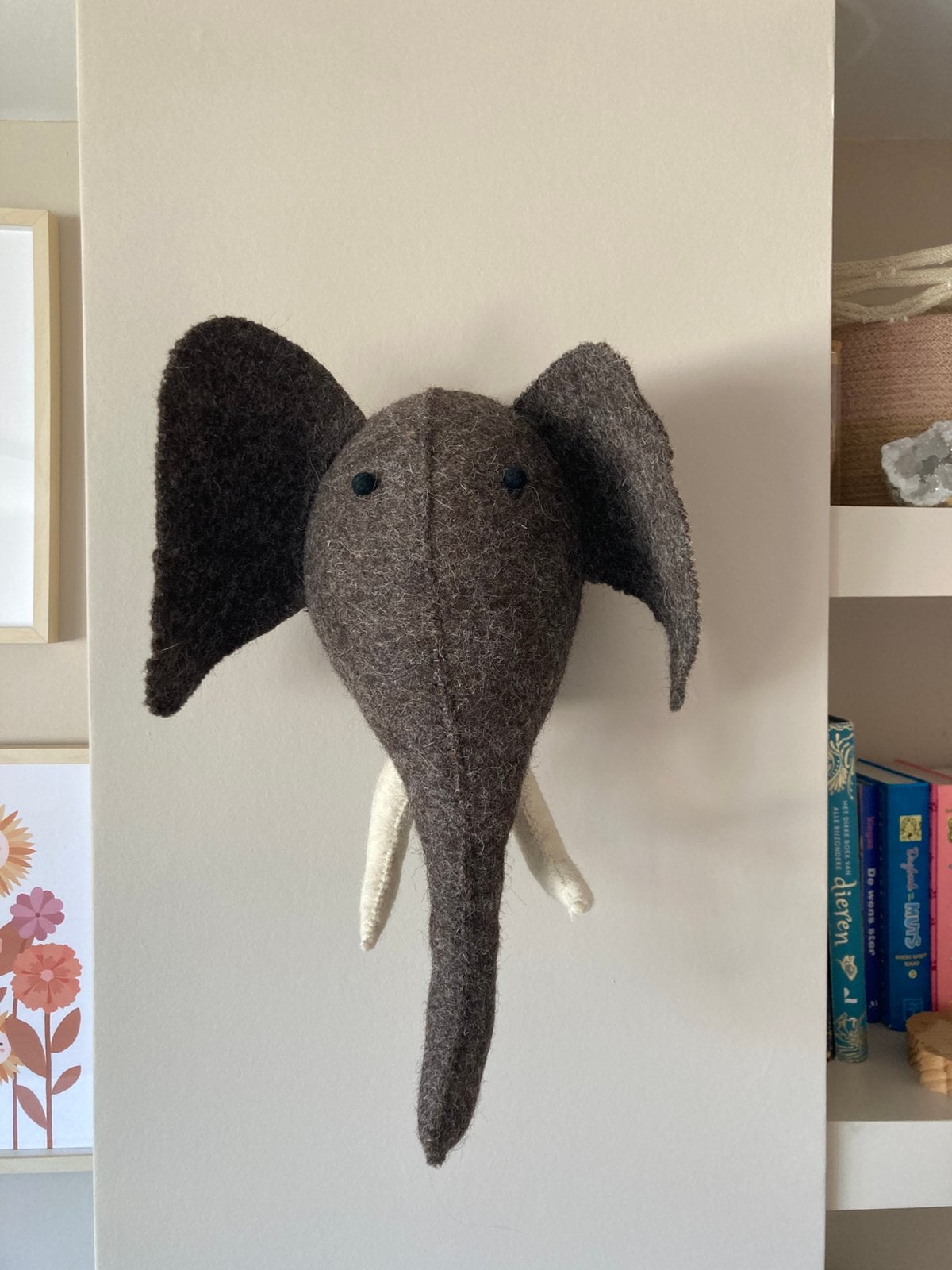 Olifant knuffel voor aan de muur, Kinderen en Baby's, Kinderkamer | Inrichting en Decoratie, Ophalen of Verzenden, Zo goed als nieuw