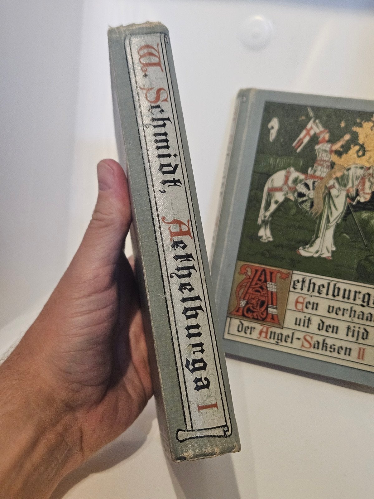 Set van 2 antieke boeken Aethelburga deel 1 en 2 1909, Verzenden, W. Schmidt