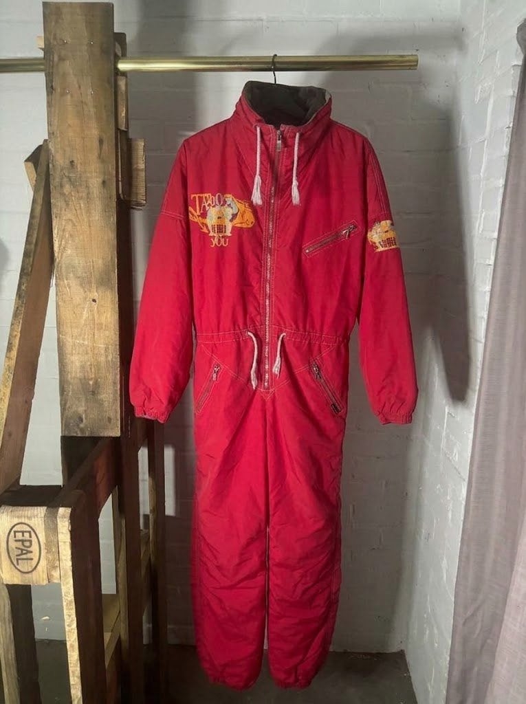 Foute Retro Skipak Vole V Park rood - Vintage Overall, Ophalen, Maat 42/44 (L), Vole, Gedragen