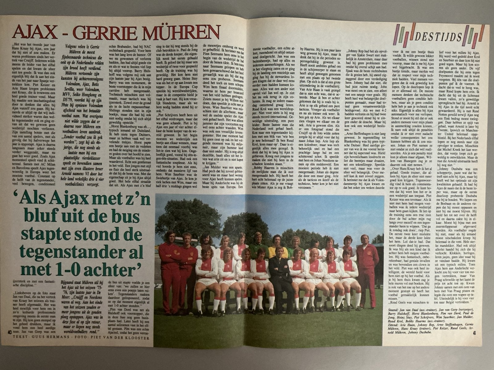 Voetbal artikel We are the Champions Ajax, Ophalen of Verzenden, Knipsel(s)