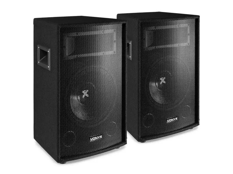 SL10 Vonyx PA Discospeakers Set Met Versterker En Microfoons, Nieuw, Surroundset zonder subwoofer, 120 watt of meer, Ophalen
