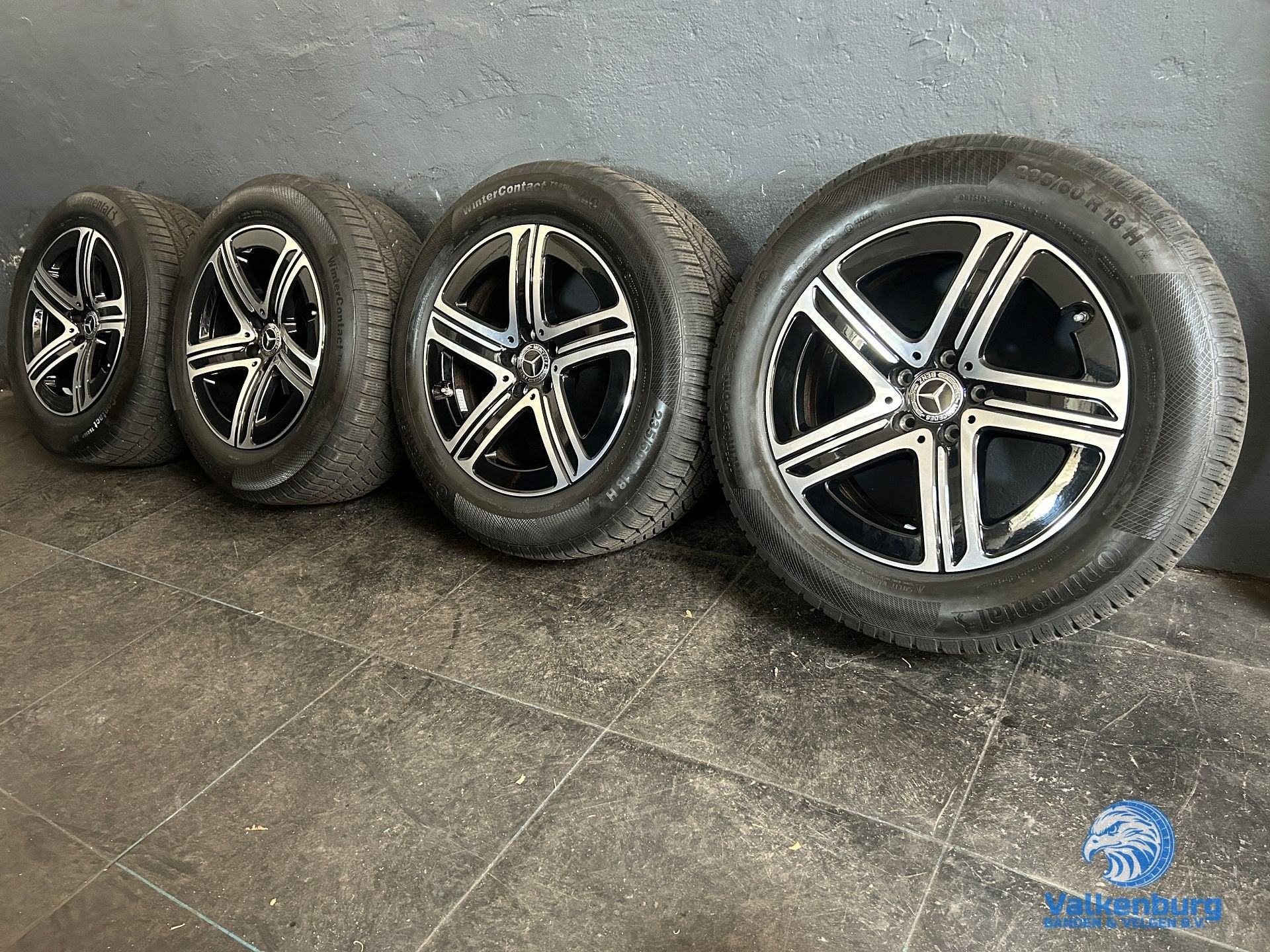 9-10mm! Originele Mercedes GLC W254 X254 C254 18 inch zwarte, Auto-onderdelen, Banden en Velgen, 18 inch, Gebruikt, -, -