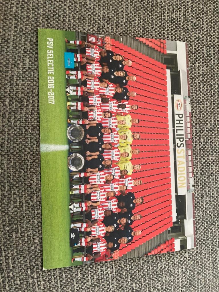 GROTERE FOTOKAART PSV 16-17, Ophalen of Verzenden, Zo goed als nieuw, PSV, Spelerskaart