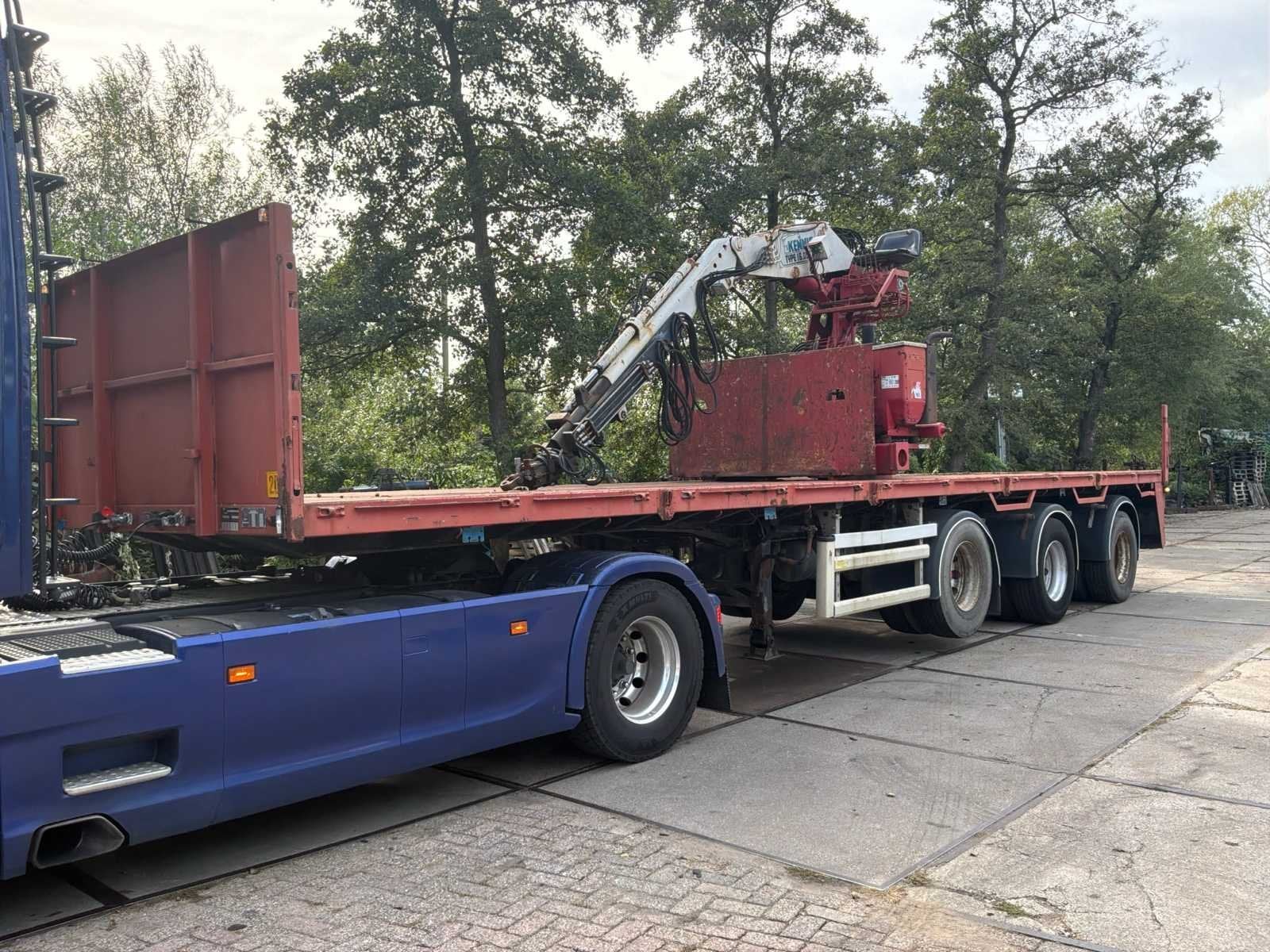 1998 Floor FLO 12 30H2 Oplegger met Kennis 16.000 kraan, Overige brandstoffen, Origineel Nederlands, Bedrijf, Aanhangers en Opleggers