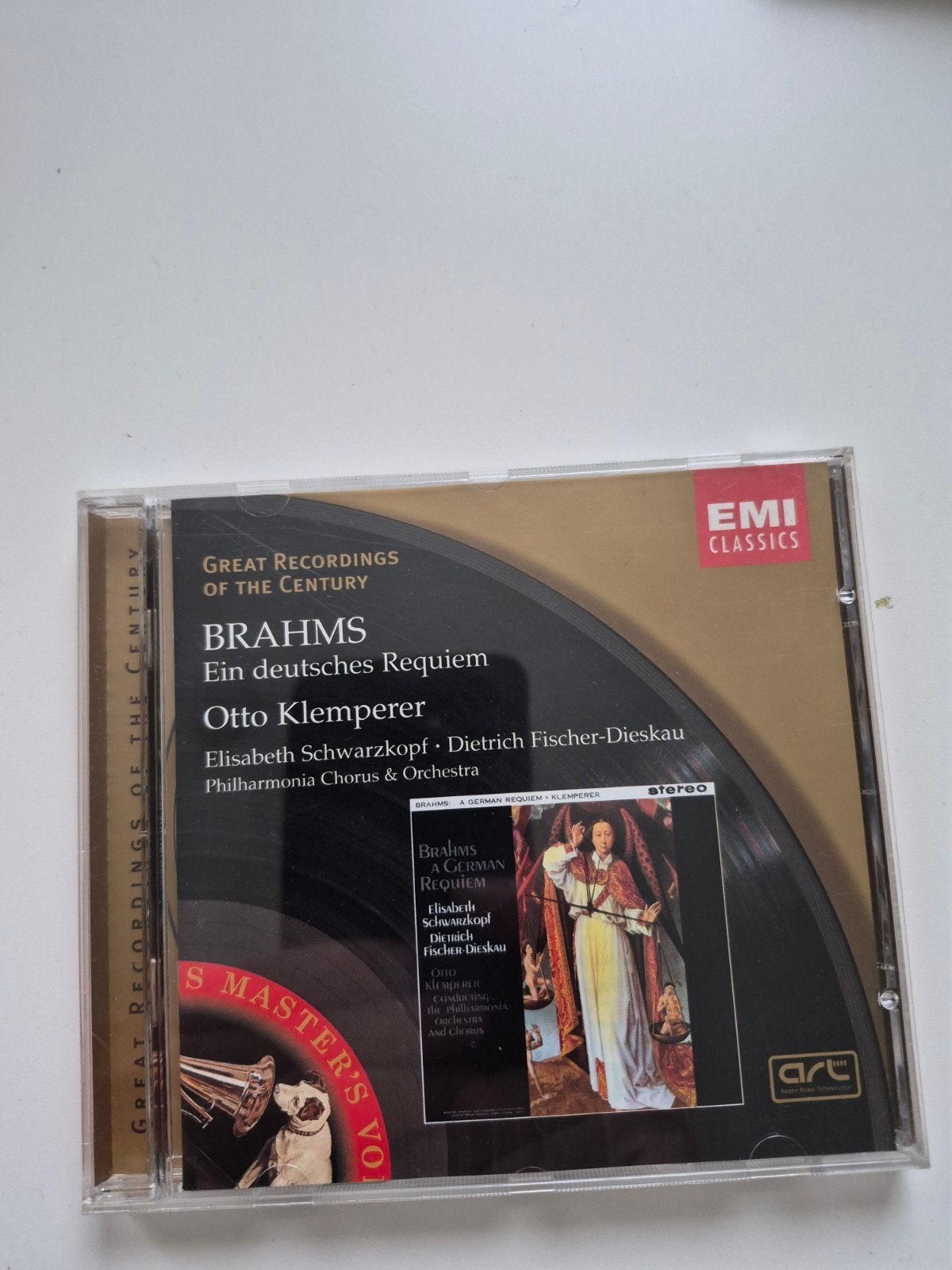 Brahms - Ein deutsches Requiem - Otto Klemperer CD, Ophalen of Verzenden, Zo goed als nieuw, Romantiek, Inclusief boekje