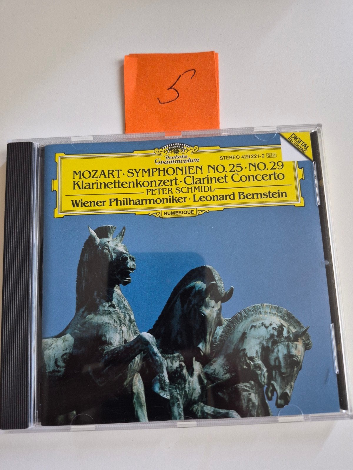 Mozart: Symfonieën 25 & 29, Klarinetconcert - Bernstein, Gebruikt, Symfonie, Mozart, Ophalen of Verzenden