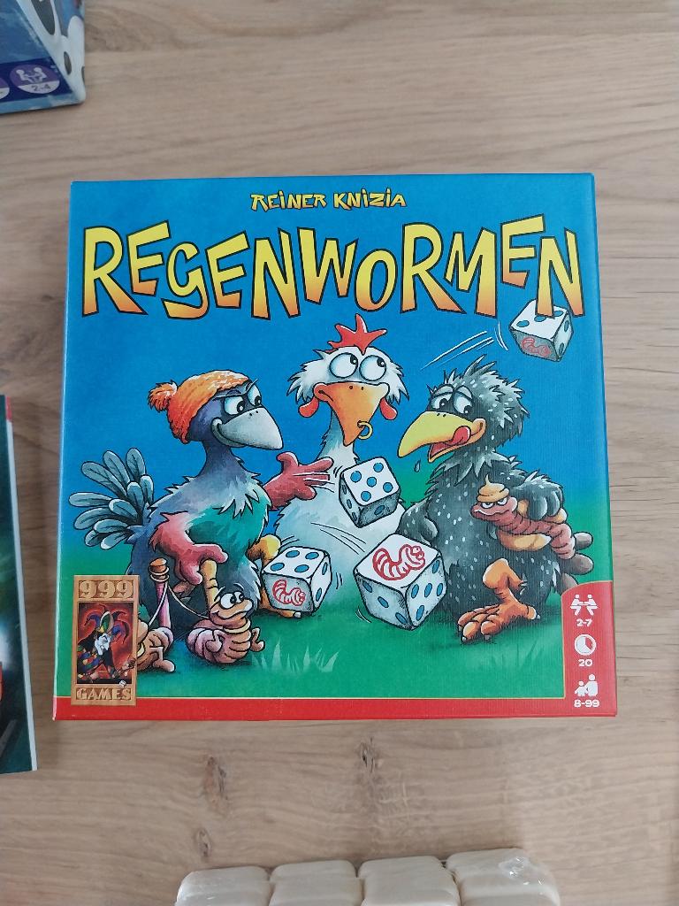 Regenwormen Dobbelspel – Leuk Familiespel!, Vijf spelers of meer, Ophalen, Nieuw, 999 Games bv