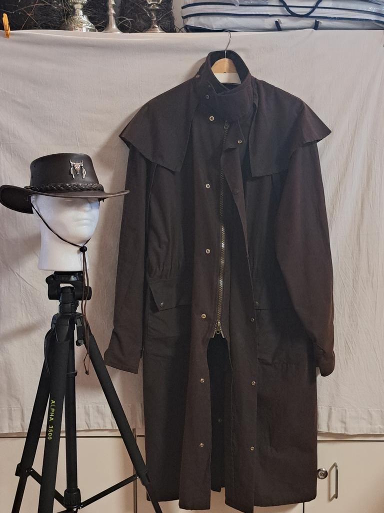 wax coat, leren hoed. western, Ophalen of Verzenden, Handschoenen, Hoed of Pet
