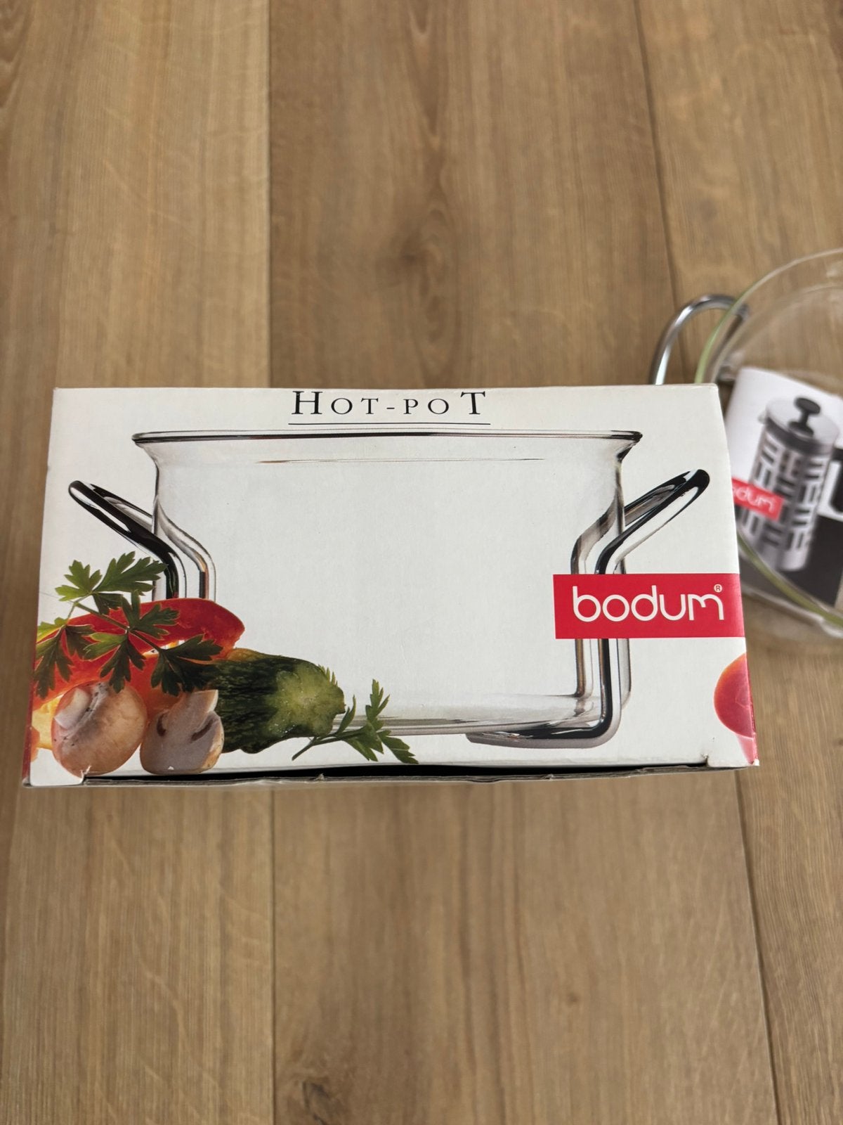 Nieuw in doos glazen hot pot van Bodum(geschikt  magnetron), Overige typen, Nieuw, Ophalen of Verzenden, Glas