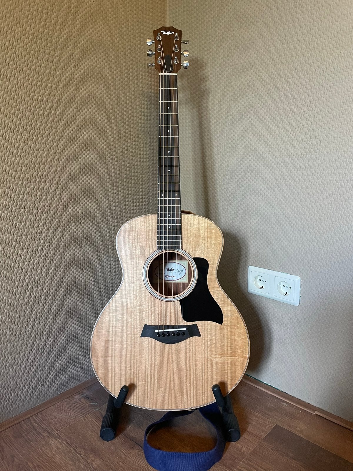 Taylor GSmini Gitaar + Taylor Gitaartas & Gitaarband, Ophalen, Zo goed als nieuw, Western- of Steelstringgitaar, Met koffer