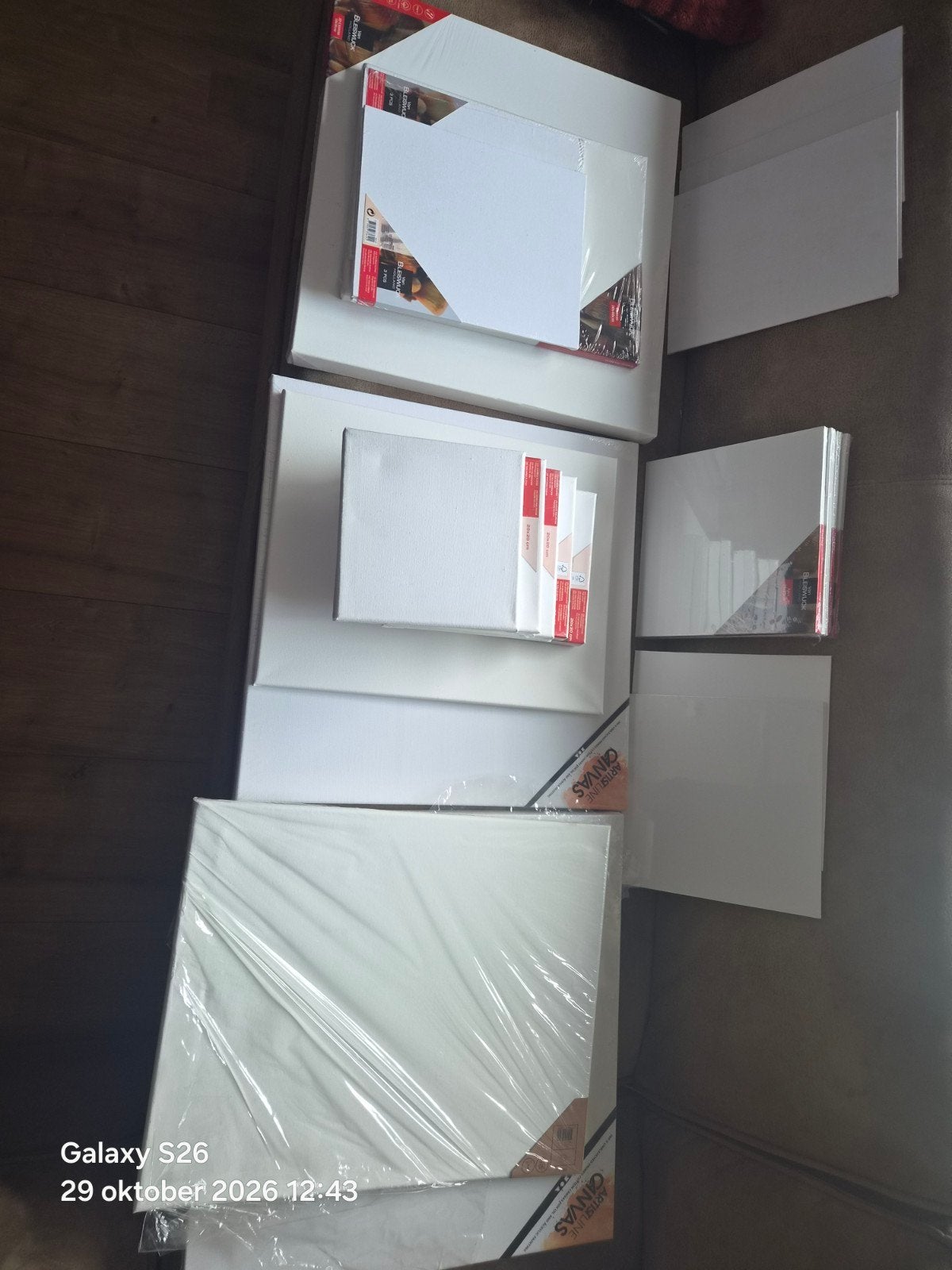 38 schildersdoeken en 4 ezels - Hobbybeëindiging, Ophalen of Verzenden, Nieuw, Doek