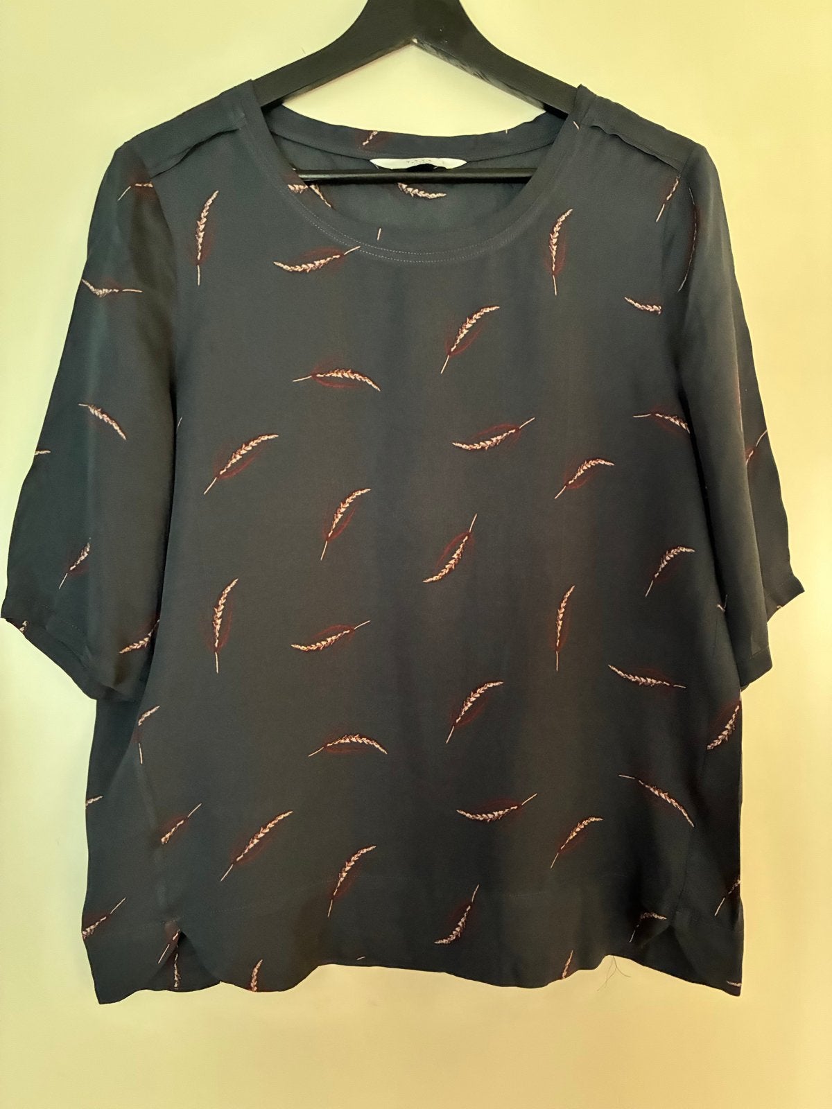 YAYA Dames Top met Verenprint - Maat 36, Blauw, Ophalen of Verzenden, Zo goed als nieuw, Korte mouw