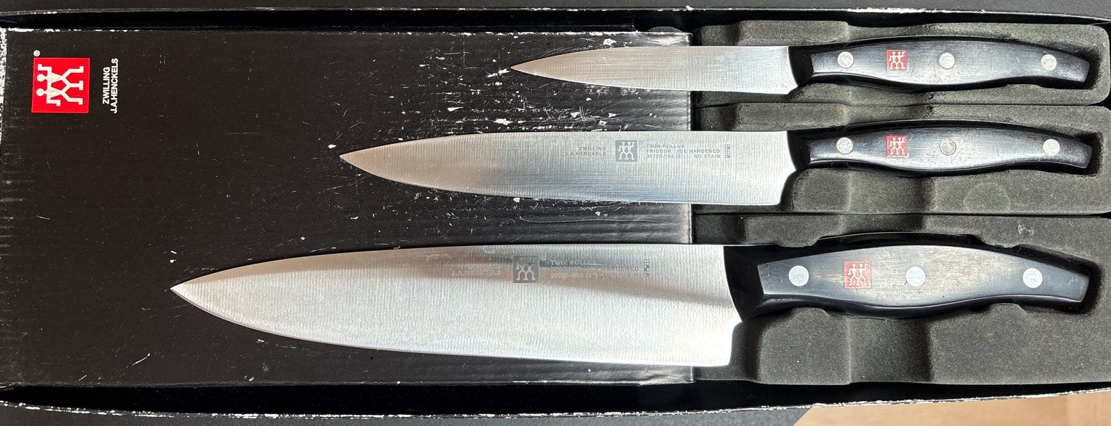 Zwilling J.A. Henckels Messenset - Gebruikt, Prima Staat, Zilver, Ophalen of Verzenden, Metaal, Overige merken