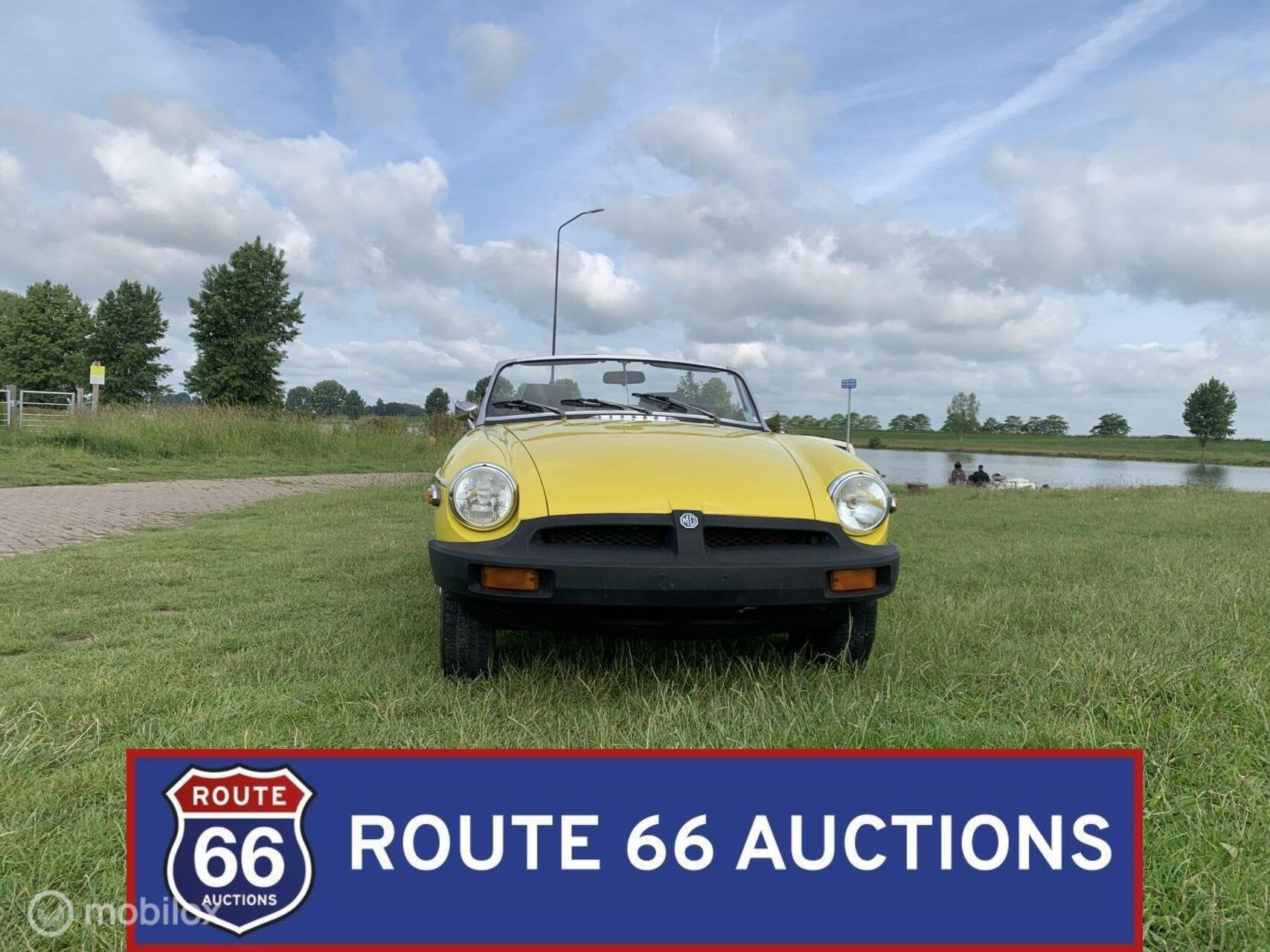 MG MGB Cabriolet | 1980 | Route 66 Auctions, Auto's, Overige carrosserieën, Zwart, Bedrijf, Handgeschakeld