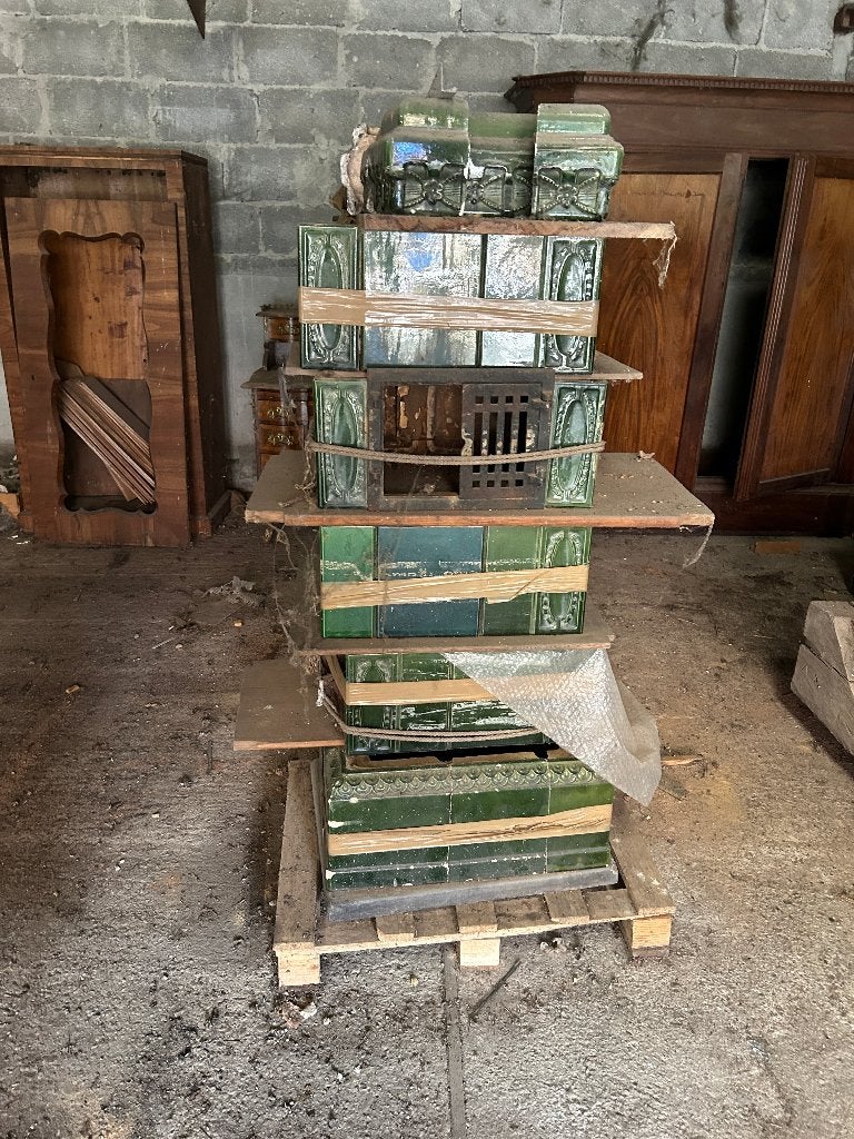 tegelkachel, Huis en Inrichting, Kachels, Ophalen, Gebruikt, Overige soorten, Vrijstaand
