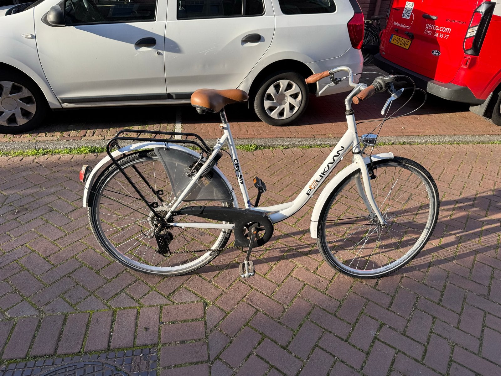 Pelikaan City Six Damesfiets - Wit, Fietsen en Brommers, Overige merken, Velgrem, Versnellingen, Ophalen of Verzenden