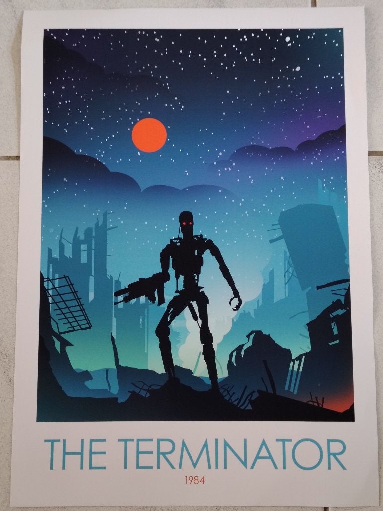 The Terminator print A3 formaat, Ophalen