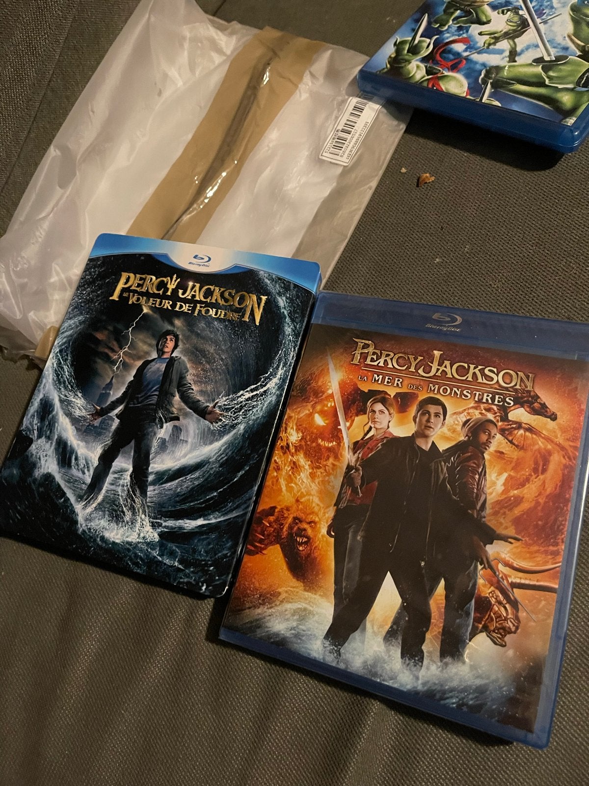 Percy Jackson Blu-ray films - De Bliksemdief & De Zee van Mo, Nederlands, Ophalen of Verzenden, Zo goed als nieuw, Frans