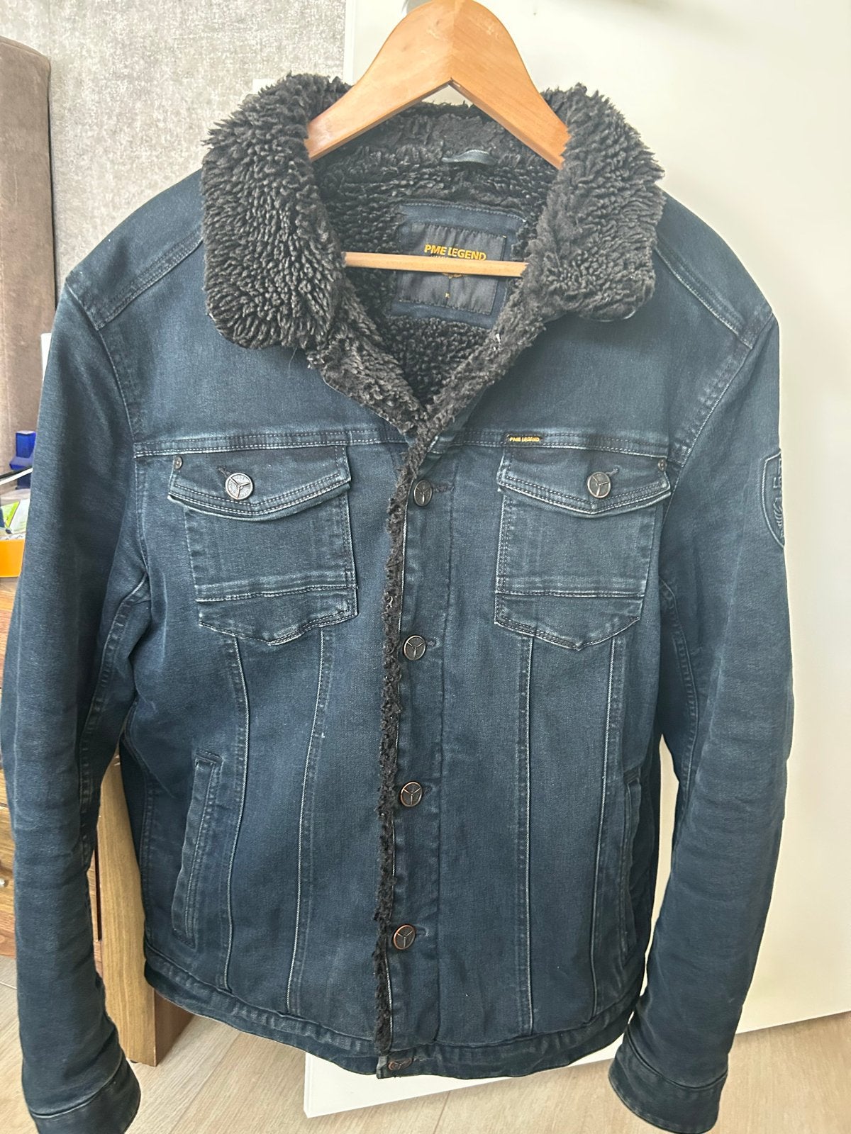 PME Legend Winterjas Maat L, Kleding | Heren, Jassen | Winter, Ophalen of Verzenden, Gedragen, Maat 52/54 (L), Blauw