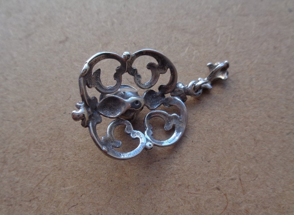 zilveren TEKA hanger met roos [508], Verzenden, Zo goed als nieuw, Zilver, Zilver