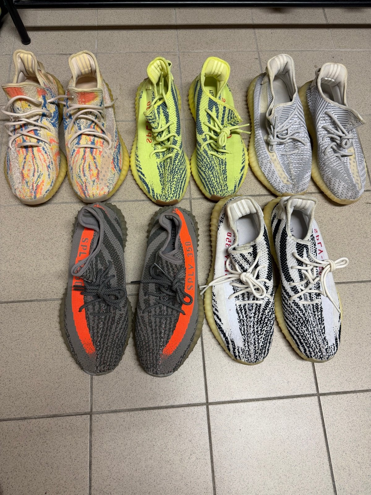 4x adidas Yeezy 350 sneakers - maten 45 2/3 & 46, Overige kleuren, Ophalen of Verzenden, Sneakers of Gympen, Gedragen